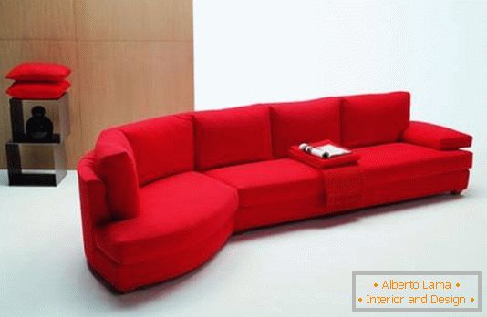 canapea modulară roșie