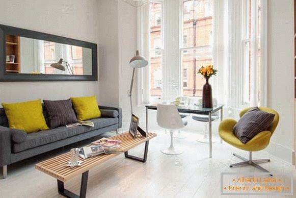 Designul interior al unui apartament mic din Londra