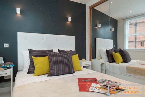 Design de dormitor într-un apartament mic din Londra