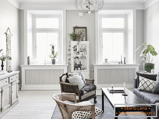 Designul clasic al unui apartament în stil scandinav
