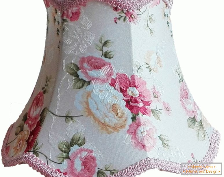 Simplu roz-dantelă-table-abajur-floare-model tesatura decorativa-E27-masă abajur