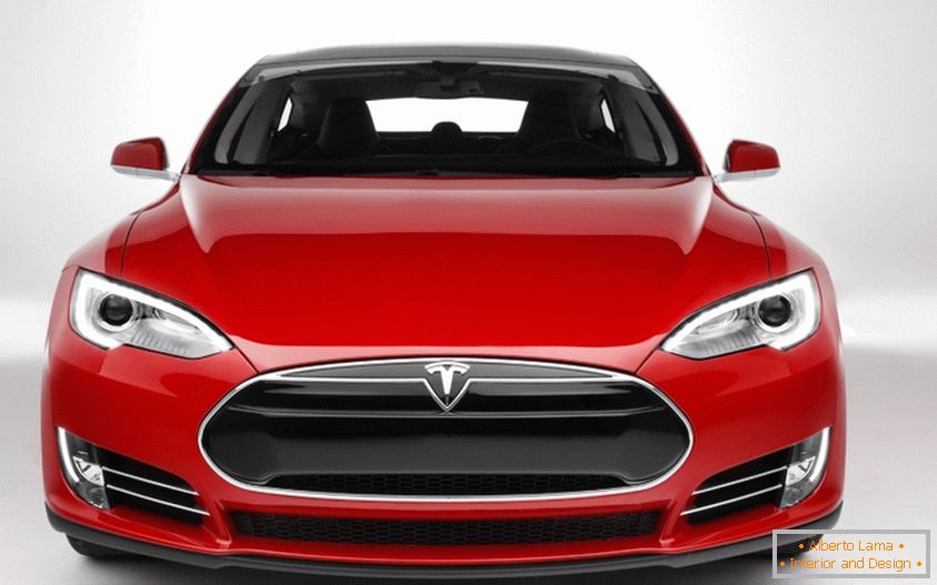 desen кузова Tesla в красном