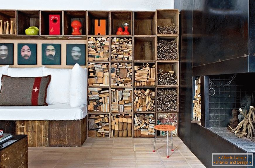 Cutii din lemn în interior
