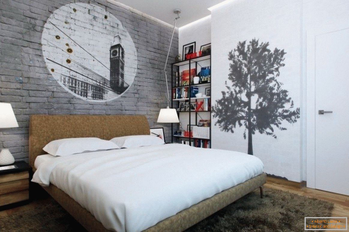 Arborele de pe peretele din dormitor