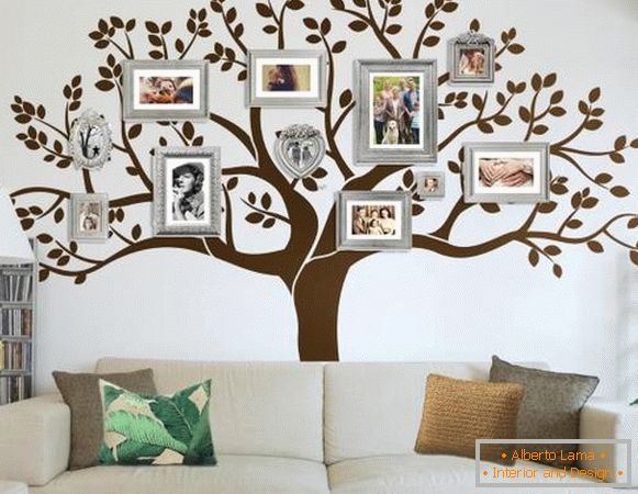 Arbore copac - autocolante pentru decorațiuni de perete
