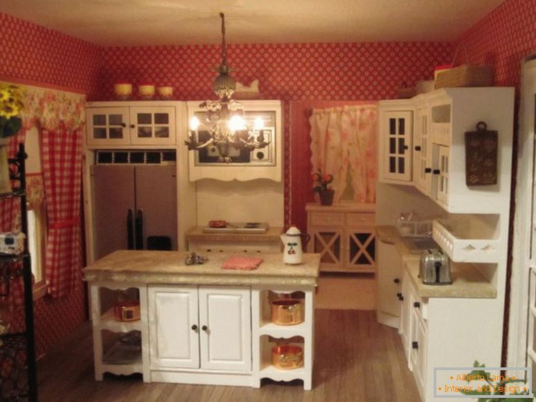 țară-bucătărie-interior-roz-gourmet-bucatarie-dulapuri
