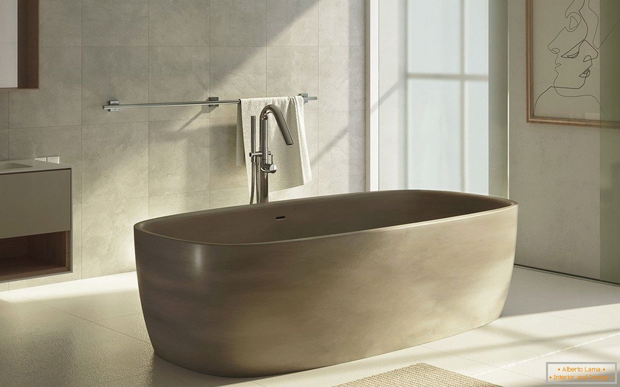 minimalismul в дизайне ванной