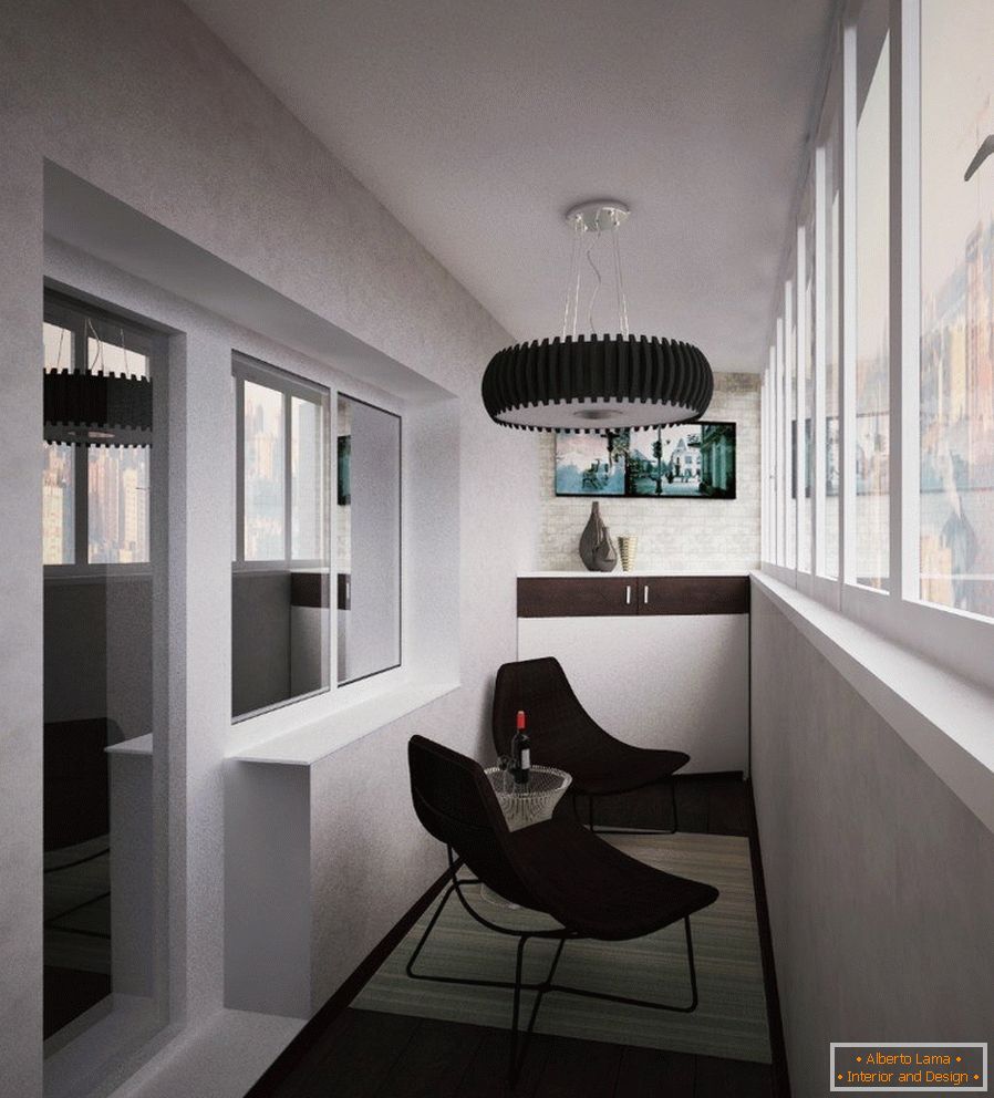 Balcon în stilul minimalismului