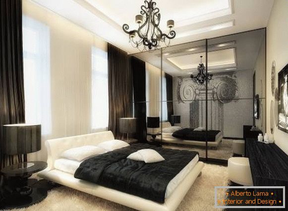 Design casa dormitor privat în stilul de lux