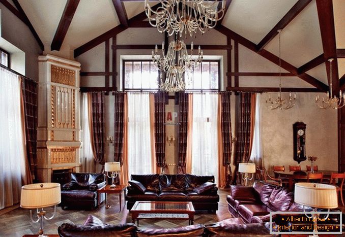 Stilul clasic интерьера для гостиной дома