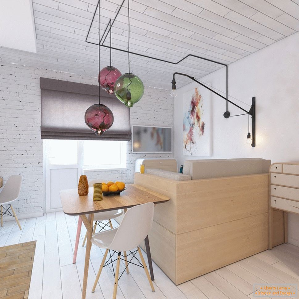 Design interior al unui mic apartament cu accente luminoase - фото 3