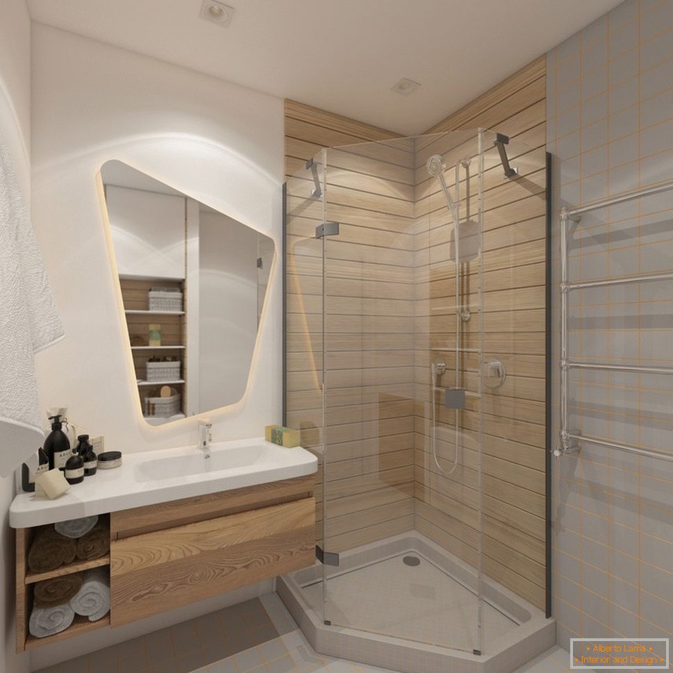 Design interior de baie în stil eco