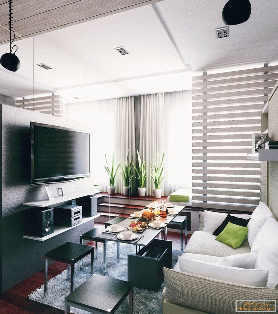 Design interior al unui apartament mic în stil loft - фото 2
