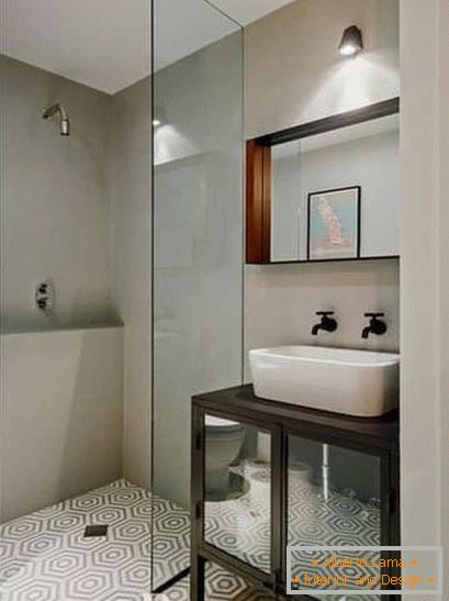 Design elegant, într-o baie mică