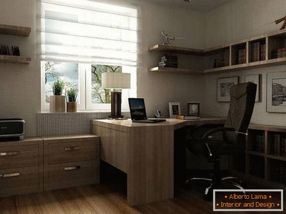 designul cabinetului de acasă în apartament, fotografie 4