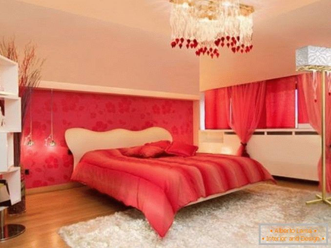 roșu alb design dormitor fotografie, fotografie 17