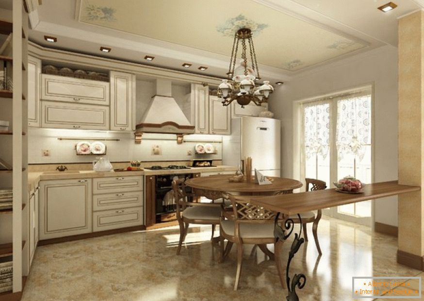 Bucătărie-studio în stilul Provence