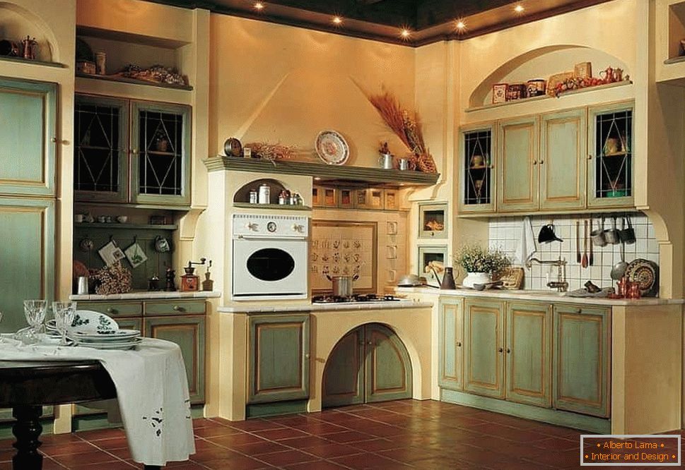 Bucătărie stil rustic