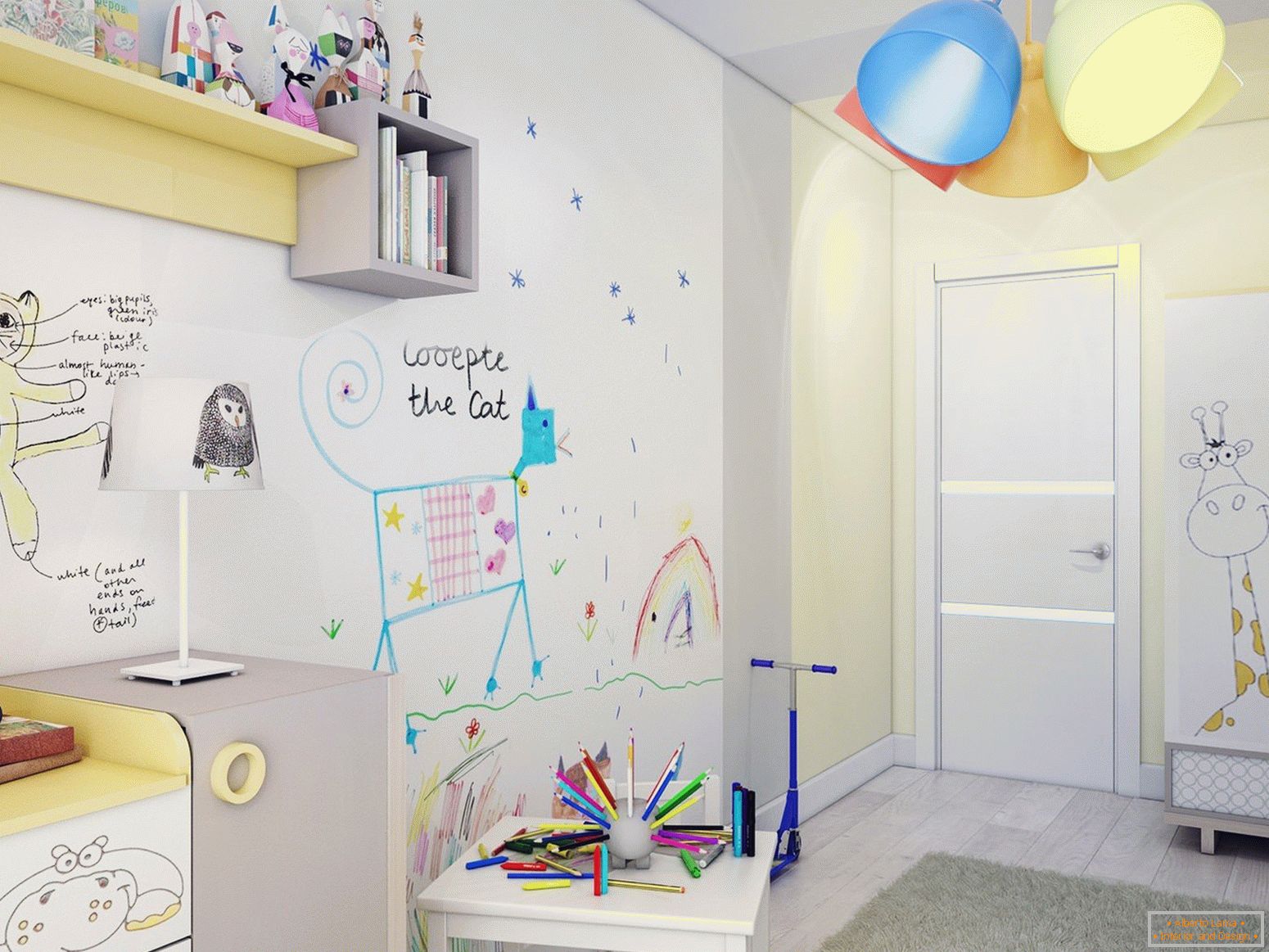 Cameră pentru copii cu un interior luminos