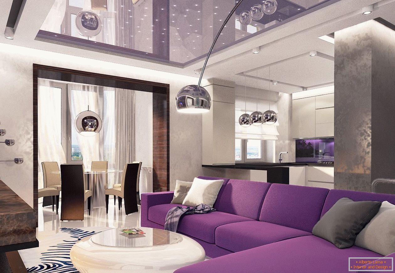 Purple în designul apartamentului