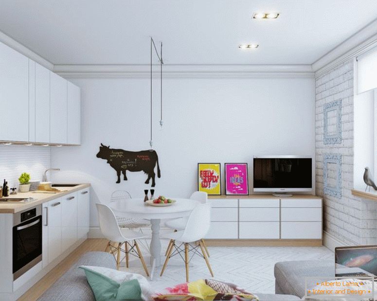 Scandinav-design interior-mici-apartament-studio-24-pătrat-M10