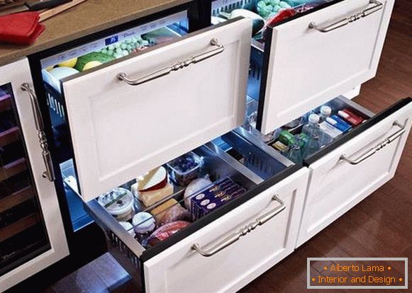 proiectarea unei bucătării mici cu un frigider, fotografie 35