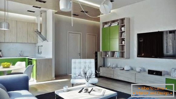 Designul unui mic apartament studio în Hrușciov - fotografii într-un stil modern