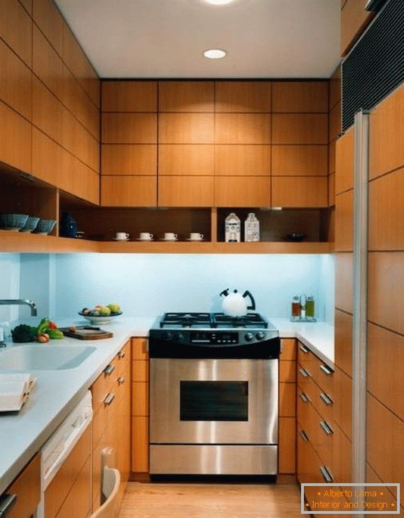 Bucătărie fotografie 6 mp M într-un stil minimalist modern