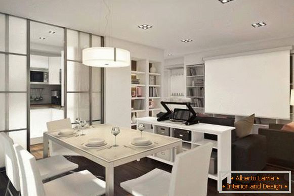 Design confortabil de 1 camera de apartament 45 mp