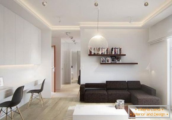 Cele mai bune exemple de proiectare a unui apartament cu o cameră de 40 mp pentru anul 2016