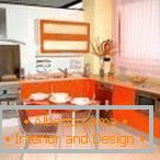 Bucătărie în stil portocaliu Art Nouveau