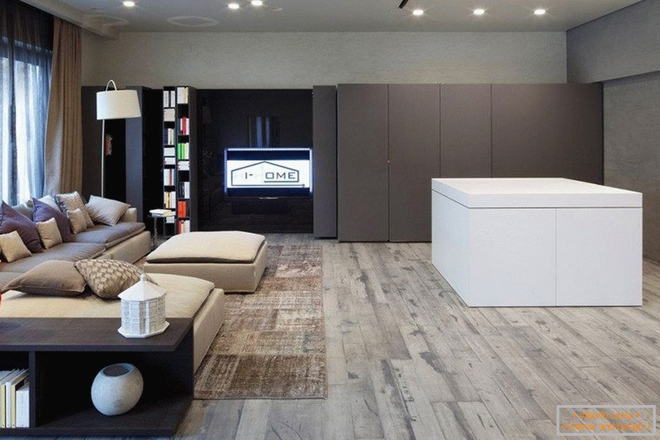 Designul de podea modern в гостиной