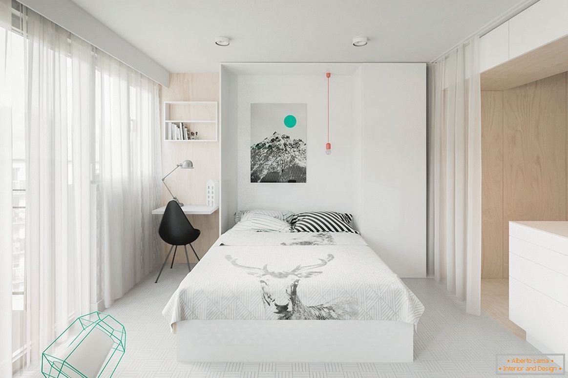 Dormitor spațios în apartament
