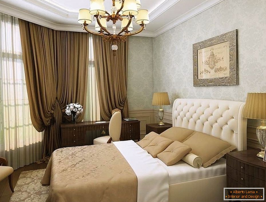 Design într-un dormitor în stil clasic