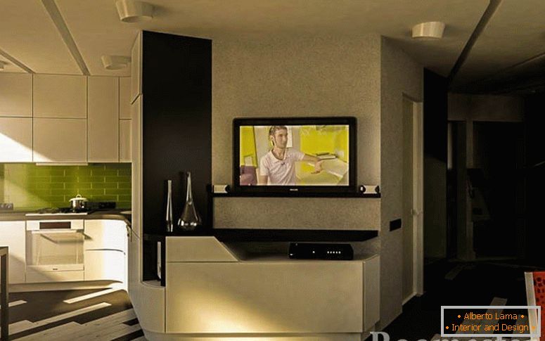 TV pe peretele din cameră