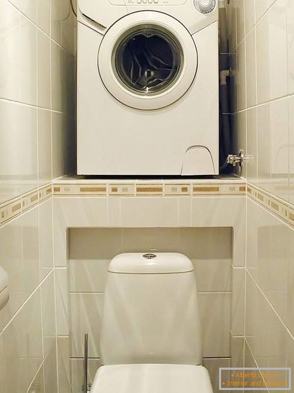 Masina de spalat peste toaleta - cum sa faci un interior
