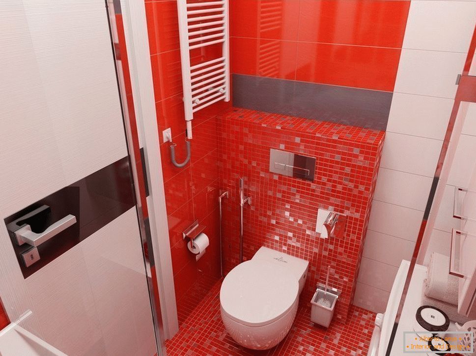 Țiglă roșie în baie