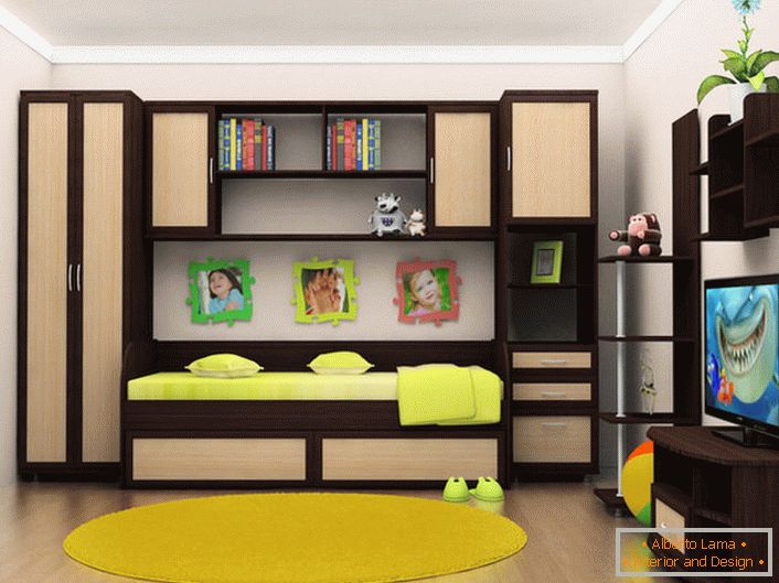 Wenge mobilier pentru copii pentru băiat.