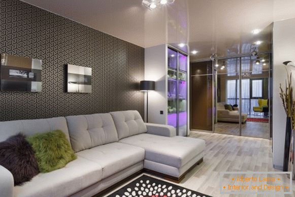 Proiectarea sălii de 18 metri pătrați într-un apartament în stil foto scandinav 4
