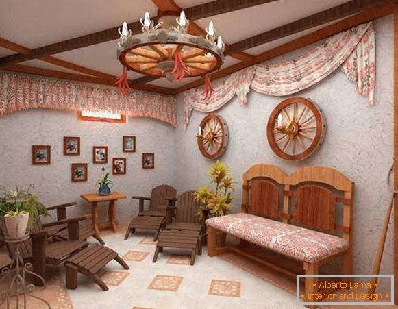 Interior ucrainean - stil etnic într-o casă privată