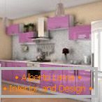 Designul clasic al bucătăriei purpurii