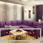 Canapea din colt violet