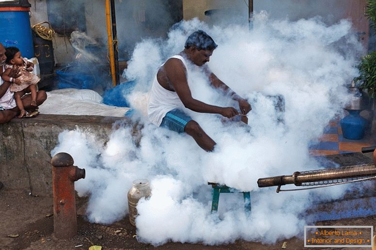 Omul în fum, India