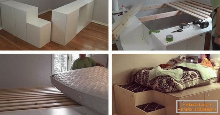 Cazare într-un dormitor mic de la IKEA