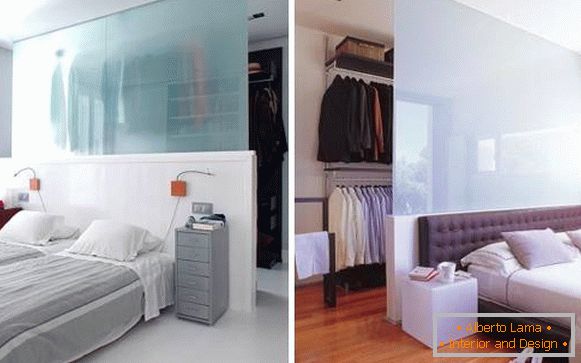 Built-dressing cameră în dormitor - fotografie de unul singur