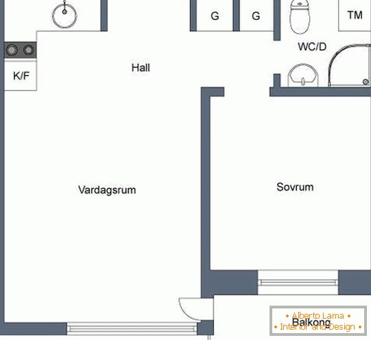 Plan real pentru un apartament mic