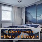Designul unui dormitor albastru pentru un cuplu tânăr
