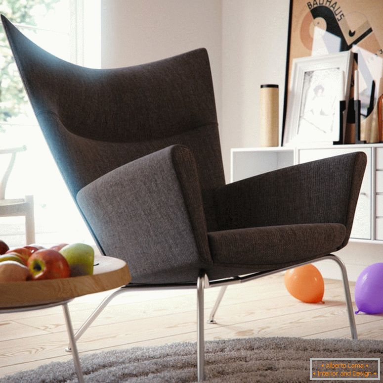 gri-living-room-scaune-scaune moderne-scaune-pentru-living-room-fotografie