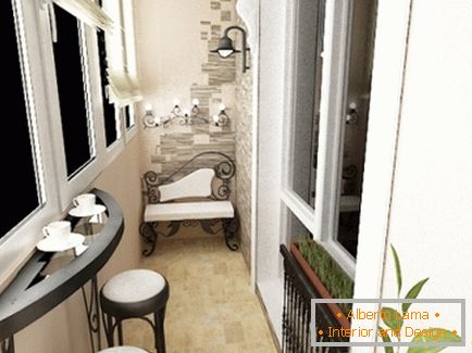 Design decorarea unui balcon îngust