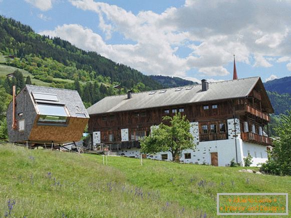 Aspectul unei mici cabane Ufogel în Austria